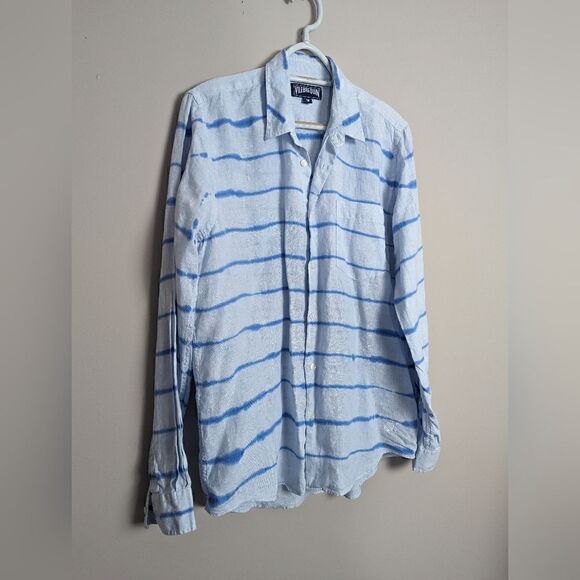 Vilebrequin 100% lined Button Shirt Tie Dye Blue - Picture 3 of 7